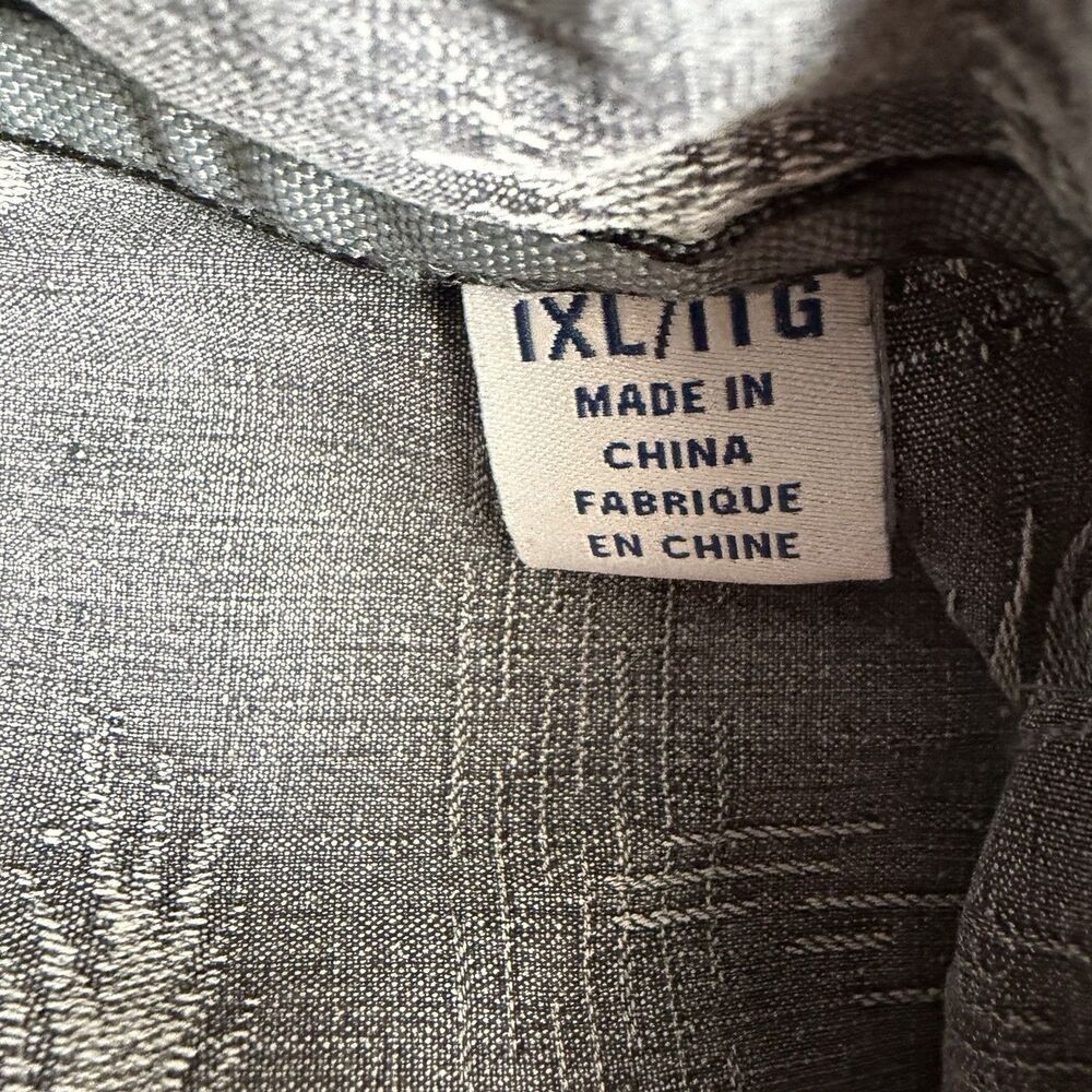 Tommy Bahama Palms In Parades Camp Shirt Gray Button Up Men’s IXL/ITG - Picture 3 of 9